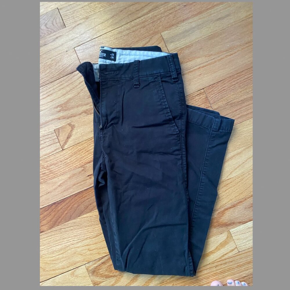 Men's Hollister Skinny Chino Pants 28 x 30 Navy Green